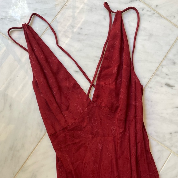 Tru Blu (Planet Blue) Burgundy Red Formal Maxi Dress, Medium ♥️♥️ - Picture 3 of 6